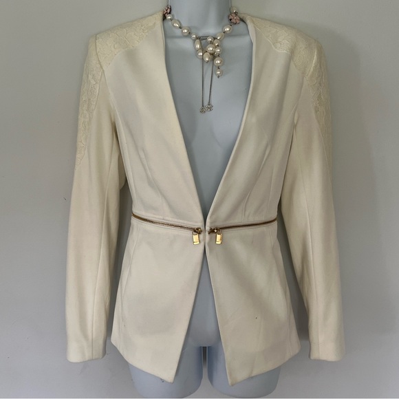 Grace Element Women's White Blazer Jacket - Picture 6 of 16